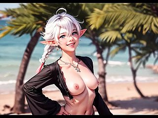 AI generated Alisaie  Finishing touch fantasy XIV