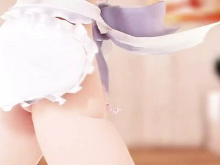 Tsuina-Chan Dancing Merely Helter-skelter XXX Apron (3D HENTAI)