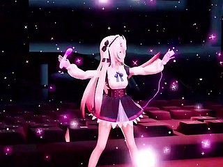 귀여운 댄스 + 점차적인 탈의(3D HENTAI)