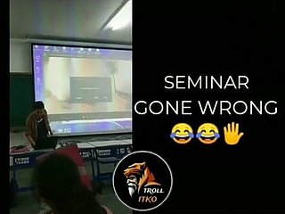 Porno gespeeld tijdens seminar